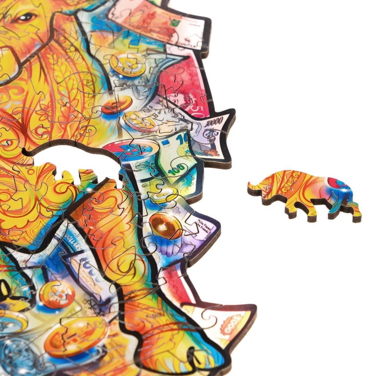 UNIDRAGON Prosperous Bull Wooden Jigsaw Puzzle KS 298 Pieces