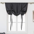 thumbnail image 1 of Nvzi Blackout Tie Up Curtain Thermal Insulated Window Adjustable Balloon Curtain Shade for Small Window Rod Pocket (46 x 63, Black), 1 of 5