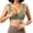 Green, variant on Women Front Button Wirefree Support Bra, Senior Friendly Breathable Comfort Tank Style Everyday Sleep Bra Coffee L