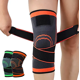 thumbnail image 1 of Rodillera, rodillera ajustable, rodillera rotuliana y de ligamento, rodillera de compresión, rodillera para osteoartritis, protección ajustable para correr (L, naranja), 1 of 5