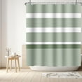 thumbnail image 6 of Boho Green Shower Curtain Farmhouse Sage Green White Striped Shower Curtains for Bathroom Decor 72W x 72 L Inches Waterproof Fabric Shower Curtains, 6 of 6