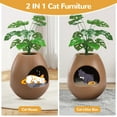 thumbnail image 6 of Coziwow Plant Litter Box, Hidden Cat Litter Box with Artificial Plants and Cat Litter Mat, Carbon Odor Filter System, Easy to Clean, Brown, 6 of 17