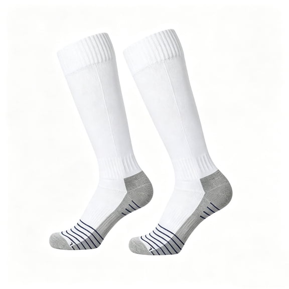 OGLCCG Kids Youth Soccer Socks Solid Striped Knee High Socks Football Sports Socks for Boys Girls Cushion Athletic Sock for Kids Size 3-17
