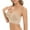 Beige, variant on Naughtyhood Woman's Wirefree Bra Fashion Longline Floral Lace Beauty Back Solid Strap Wrap Hollow Out Bra Breathable Underwear