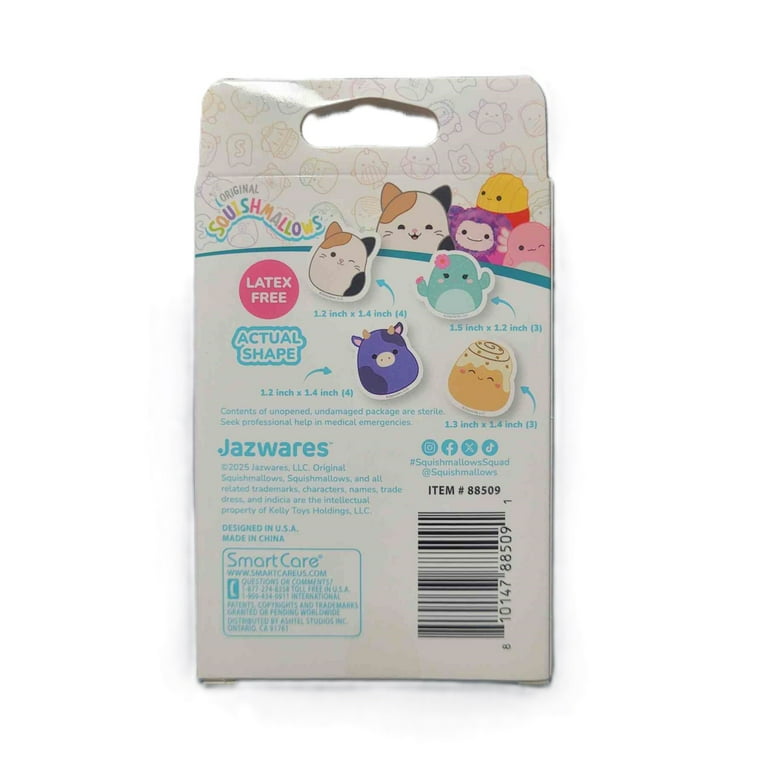 Smart Care Squishmallow Shaped Bandages Latex Free - Walmart.com