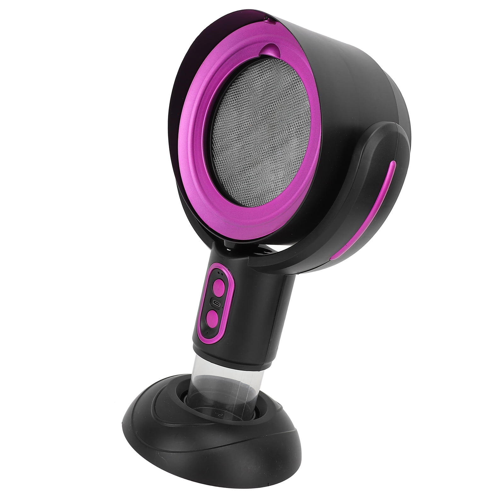 Rupoun Portable Desktop Range Hood Negative Ion 2 Speed Kitchen Exhaust Fan for Indoor BBQ Hot Pot 8.3x13.8x16.3 inches / 21x35x16cm USB Rechargeable Black Purple