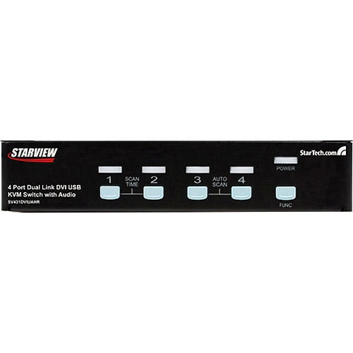 StarTech.com SV431DVIUAHR 4 Port USB DVI Dual Link KVM Switch with Audio by StarTech