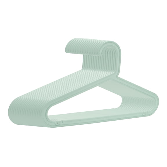 REGALWOVEN 20 Pack Pants Hangers, Plastic Hangers, Durable Space Saving Clothes Hangers for Clothing, Closet, Coats, Shirts, Pants, or Jeans Green