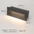 thumbnail image 3 of Luz de paso LED impermeable de 3 W, 5 W y 10 W IP65, lámpara de esquina de escalera empotrada de aluminio para exteriores, lámpara de escalera de pared empotrada, luz de pie, 3 of 5