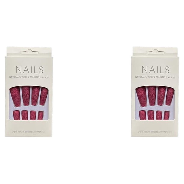 Juego de extensión de uñas Soidarity con punta francesa brillo extra largas Kit de manicura DIY Type1 NO1