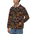 thumbnail image 3 of Kdxio Sunflower Rooster Print Men Hoodies Casual Hoodies for Men with Zip Pockets Full Zip Long Sleeve Sweatshirt Sports Hooded Jacket-Small, 3 of 5