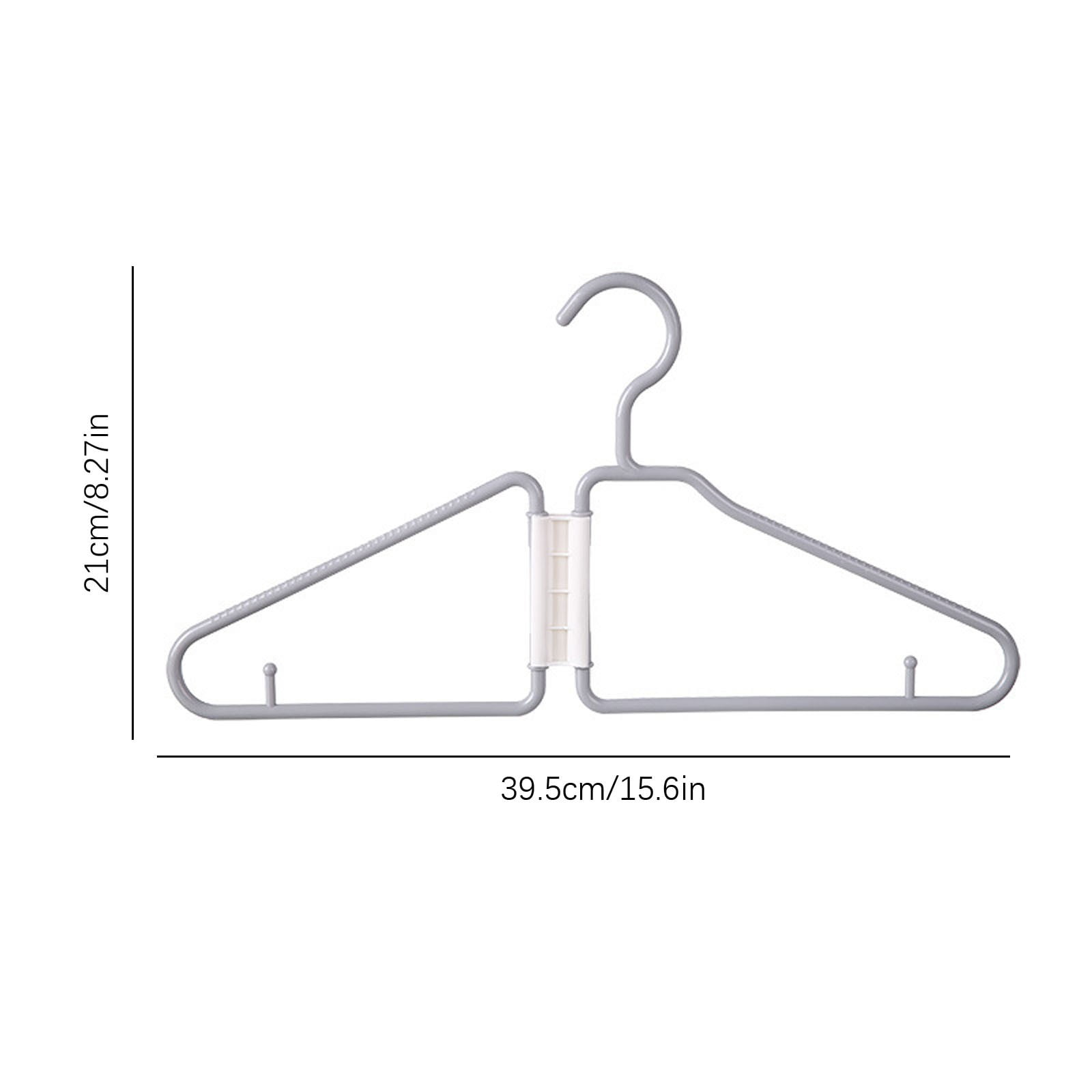 15PCS Foldable Plastic Clothes Hanger - Portable Folding Clothes Hanger for Travel, Folding Hangers Space Saving