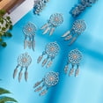thumbnail image 3 of 16 Pcs Dream Catcher Pendants 4 Sizes Antique Silver Alloy Big Pendants Tibetan Style Dreamcatcher Charms, 3 of 7