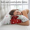 thumbnail image 5 of Valentine's Day Pillow Covers, Linen Long Throw Pillow Case, Red Strip Plaid Love Eucalyptus Grey Check Holiday Pillow Protector Decorative Cushion Cover for Living Room/Bedroom 20" x 30", 5 of 8