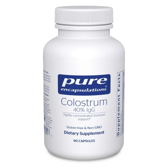Pure Encapsulations Colostrum | 40% IgG Highly Concentrated Immune Support | 90 Capsules