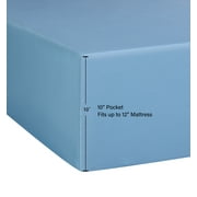 Mainstays Basic Value Microfiber Bed Sheet Set, Queen, Light Blue, 4 Piece