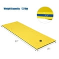 thumbnail image 2 of Gymax 83'' x 26'' 3-layer Floating Pad Mat Water Sports Recreation Relaxing Yellow, 2 of 6