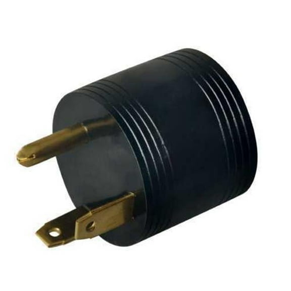 30AM To 15AF Reverse Round Molded Adapter, Black