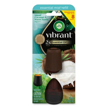 Air Wick Essential Mist Vibrant Scented Oil Air Freshener Diffuser Refill, Island Coconut and Warm Sands, 1 Count