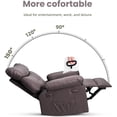thumbnail image 3 of 27" Oversized Massage Recliner Chair with Vibrating & Heating, PU Leather, 3 of 7
