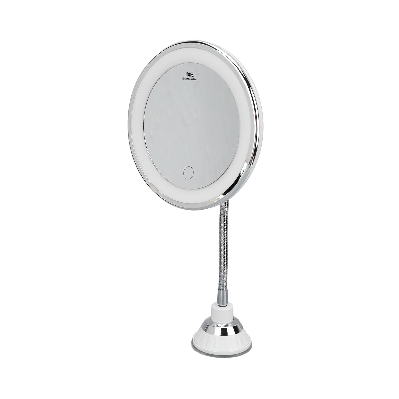 Miroir Grossissant 10X Avec Éclairage LED, Miroir Grossissant 10X Avec Lumière LED, Ventouse Réglable, Miroir De Maquillage Portable Pour Maison Salle De Bain