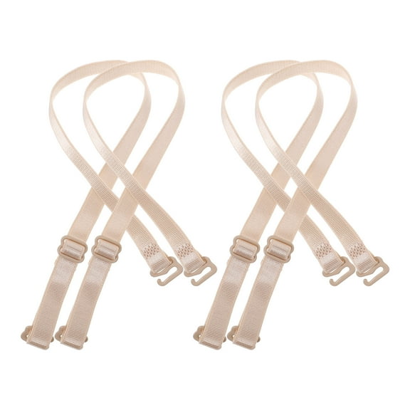 Niceauty Adjustable Shoulder Strap Elastic Shoulder Straps Ivory 2Pairs