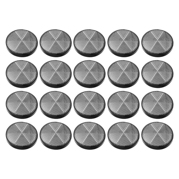 Homoyoyo Motorcycle Reflectors Silver Plastic for Motorbike Enhanced Visibility Durable Lattice Design 20Pcs