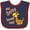 Navy and Red, variant on Inktastic My Safta Loves Me Cute Giraffe Boys or Girls Baby Bib