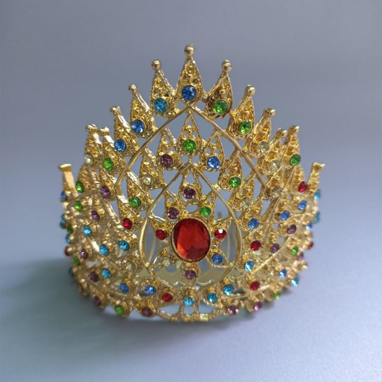 Thai Dance Headpiece Thai Crown Dance Headdress Gold Thai  display picture 1