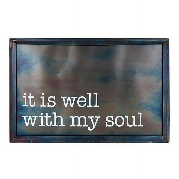 Creative Brands J6459 Heartfelt Home Small Metal Wall Art Wall Decor - It Is Well