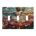 thumbnail image 5 of WOBOGO The Elegant Ballet 2-hole Switch Plates PC Flame Retardant Plastic Material Glossy Finish Smooth Touch 4.56x4.48x0.27in, 5 of 8