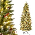 thumbnail image 3 of Costway Árbol de Navidad artificial preiluminado de 180 cm con 618 puntas de ramas nevadas y 280 luces LED, 3 of 5