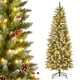 thumbnail image 3 of Costway Árbol de Navidad artificial preiluminado de 180 cm con 618 puntas de ramas nevadas y 280 luces LED, 3 of 5
