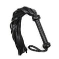 thumbnail image 1 of kurtrusly Horse Riding Whip Accessories Outdoor Sport Artificial Leather Pony Lash Tool Handle Spanking Horses Ride Crop Training Fitting black, 1 of 4