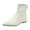 White, variant on Bmisegm Womens Rain Boots Size 6 Fashion Women Leather Solid Color Autumn Thick Sole Square Heels Zipper Short Booties Pointed Toe Shoes Boots for Women Black 7.5