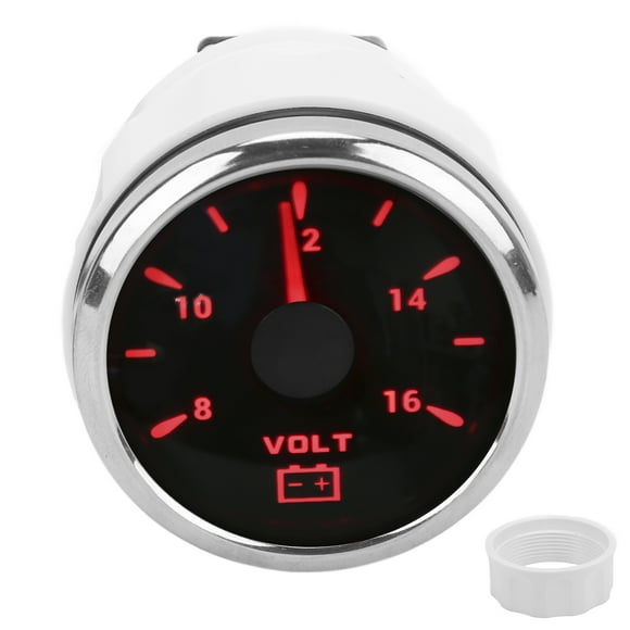 Jauge de Tension Marine, Voltmètre Universel pour Yachts pour RVs Noir
