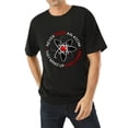 thumbnail image 1 of Men's Funny Atom Pattern Print T-shirt - Casual Crew Neck, Short Sleeve, Summer Street Wear, Humorous "NEVER TRUST AN ATOM, THEY MADE UP EVERYTHING" Letter Design, Relaxed Fit for Everyday Wear, 1 of 6