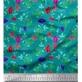 thumbnail image 1 of Soimoi Cotton Cambric Fabric Leaves,Bird & Floral Artistic Fabric Prints by Yard 42 Inch Wide, 1 of 1