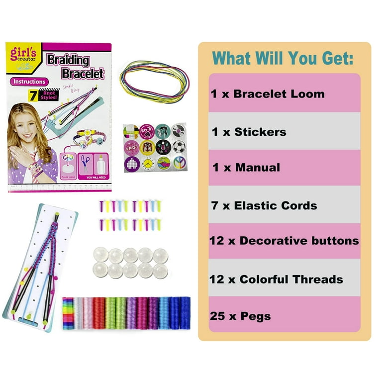 Gifts for 7-12 Year Old Girls, Loom Bracelet Making Kit for Girls DIY  Friendship Bracelets Maker Arts and Crafts Kids Girl Toys Age 8-12 Teen  Gift for 6-11 Year Old Girl Christmas