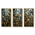 thumbnail image 2 of Designart "Vintage Castle Cityscape Gold and Blue III" Abstract Landscape Framed Wall Art Set Of 3 - Gold Abstract Landscapes Frame Gallery Set For Office Decor, 2 of 6