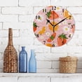 thumbnail image 3 of Strawberries Oranges Daisy Flowers Black 10 inch Wall Clocks Non Ticking Easy to Read Battery Decorative for Home Bathroom Kitchen Bedroom Living Room, 3 of 8
