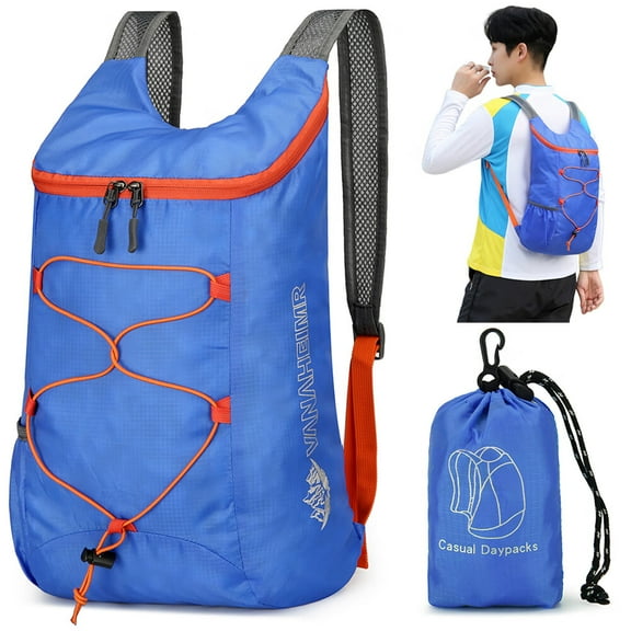 10L Foldable Portable Backpack hiking Daypack Ultralight Splashproof Outdoor Travel Bag(Blue)