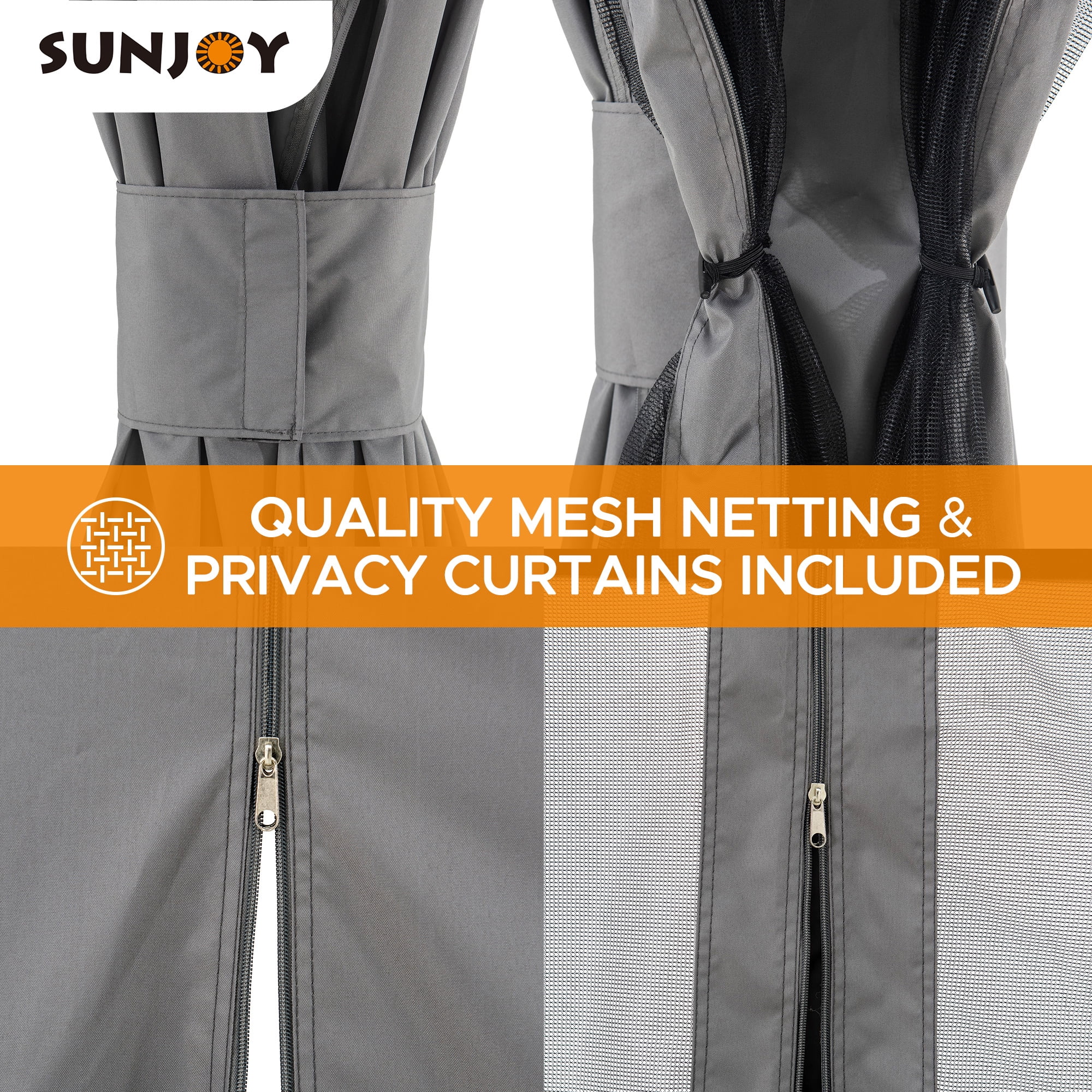 Sunjoy 10 ft. x 10 ft. Outdoor Gazebo with 2-tier Hardtop Roof