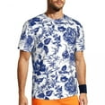 thumbnail image 3 of Butterfly Sports T-Shirt Vintage Blue Flower Novelty T-Shirts Man Streetwear Tee Shirt Sum, 3 of 5