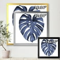 thumbnail image 4 of Designart 'Blue Watercolour Tropical Leaves III' Traditional Framed Art Print, 4 of 4