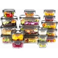 thumbnail image 1 of Set de 18 Recipientes de Vidrio Jumbo con Tapas Herméticas – A prueba de fugas, Aptos para Horno, Refrigerador y Congelador – 36 Piezas para Alimentos, 1 of 7