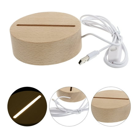 

1pc Wooden Night Lamp Holder Small Night Light Holder Lamp Bulb Holder Accessory