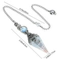 thumbnail image 3 of Natural 7 Chakra Healing Crystal Divination Bob Pendant for Spiritual Protection, Chakra Balancing, Dowsing, and Ritual Use, 3 of 9