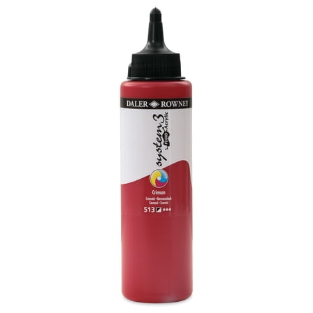 Daler-Rowney System3 Fluid Acrylic - Crimson, 250 ml