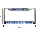 thumbnail image 5 of Memphis Basketball Grizzlie's Chrome Metal (Set of 2) Laser Cut License Plate Frames, 5 of 6